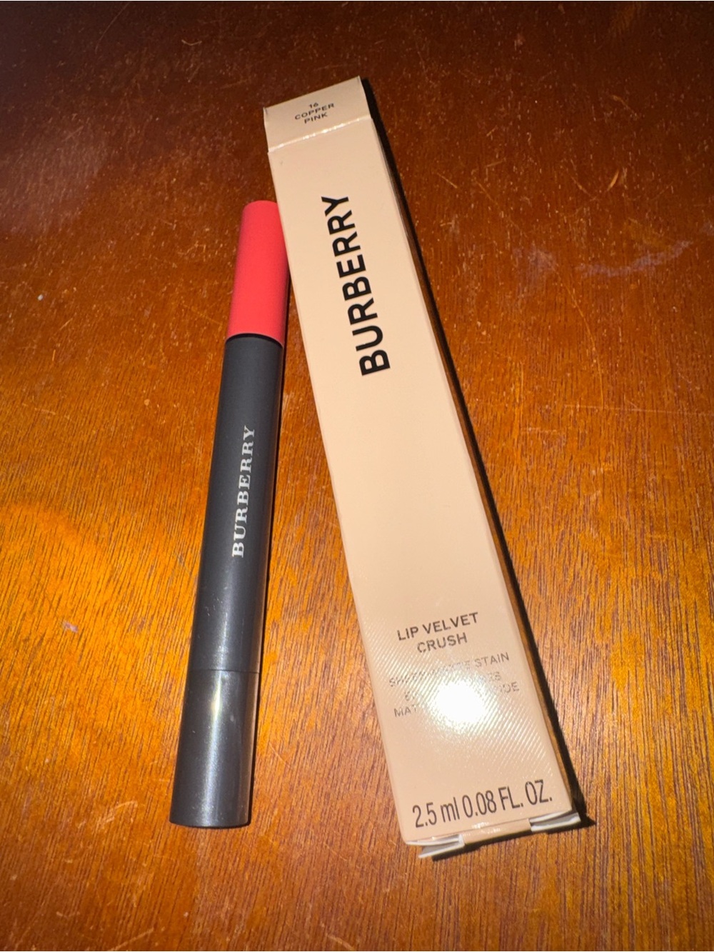 Burberry Lip Velvet Crush Matte Lip Stain - Coral Pink
